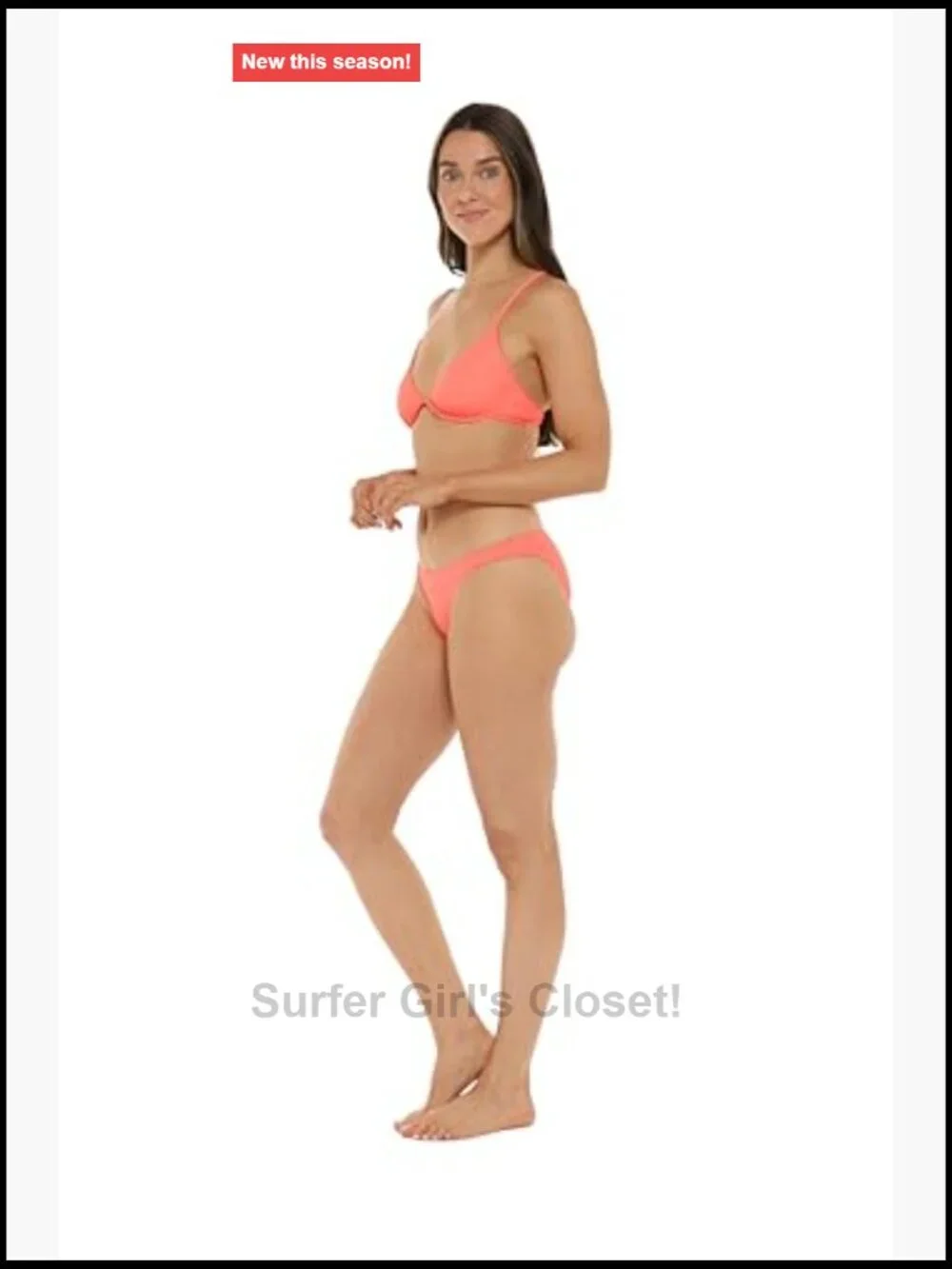 Underwire Bikini Top with Adjustable 2-Way Back, Removable Cups